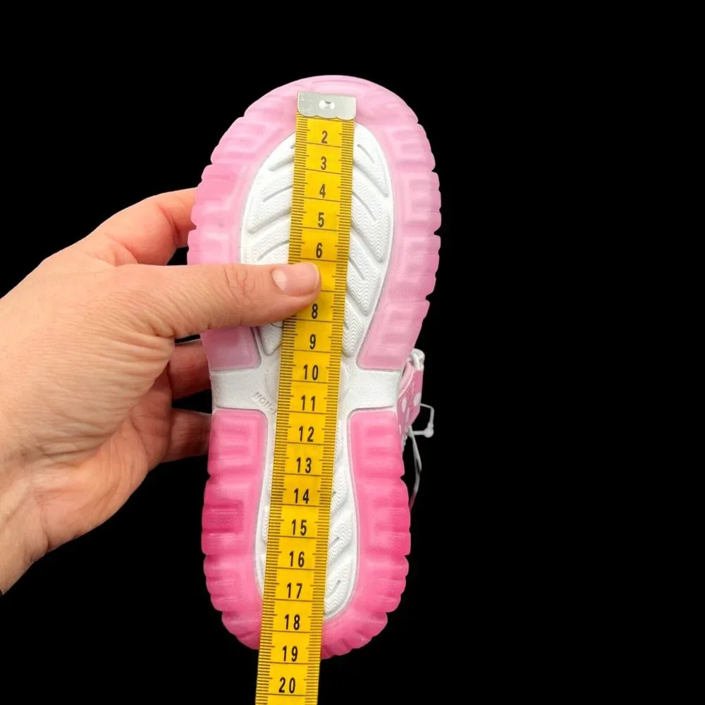 Disney Minnie Mouse Little‎ Girls Light Up Sandals Size 11 Pink Strappy Open Toe